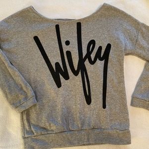 XS grey “Wifey” sweatshirt